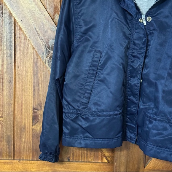 Nike Retro Y2K Vintage Bomber Hooded Jacket M (8-10) Navy - Picture 3 of 8